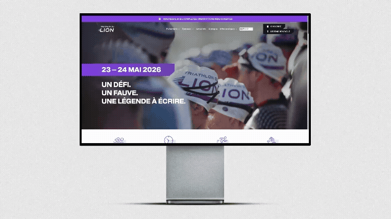 Design de la page d’accueil du site du Triathlon du Lion de Belfort